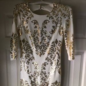 white and good sparkle homecoming dress